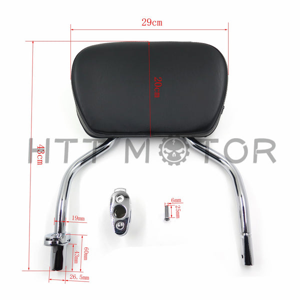 HTTMT New Detachable Pad Sissy Bar W/ Backrest For Harley FLRT FreeWheeler 2015-2017