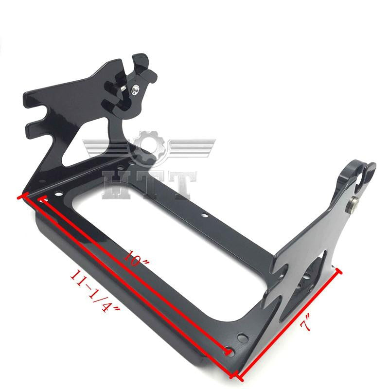 Detachable Black Steel Two-Up Tour Pack Mounting Rack For Harley Touring 2014-2020