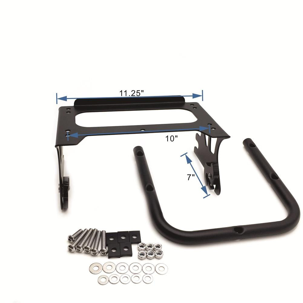 Flat Black Detachable Luggage Rack For 1997-2008 Harley Davidson Touring Model( Road King FLHR/ Road Glide FLTR)