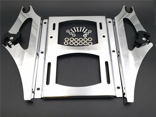 HTT Motorcycle Chrome Detachable Tour-Pak Mounting Bracket Fender Luggage Rack Shelf For 2007-2015 Harley Davidson Touring FLHRFLHRC FLHT FLHX FLTR FLTRX FLHRSE5 FLHXSE FLTRSE3 FLTRXSE