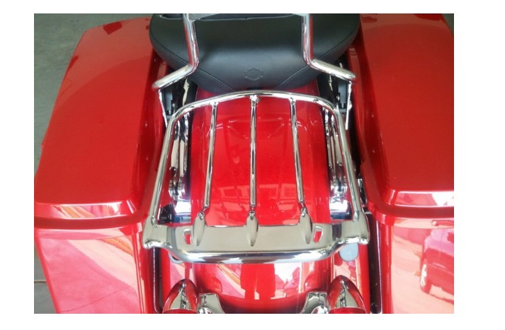HTT Motorcycle Chrome Two-UP Air Wing Luggage Rack Mounting For Harley Davidson Touring '09-'16 Street Glide FLHX Road King FLHR Electra Glide FLHT Road Glide FLTR
