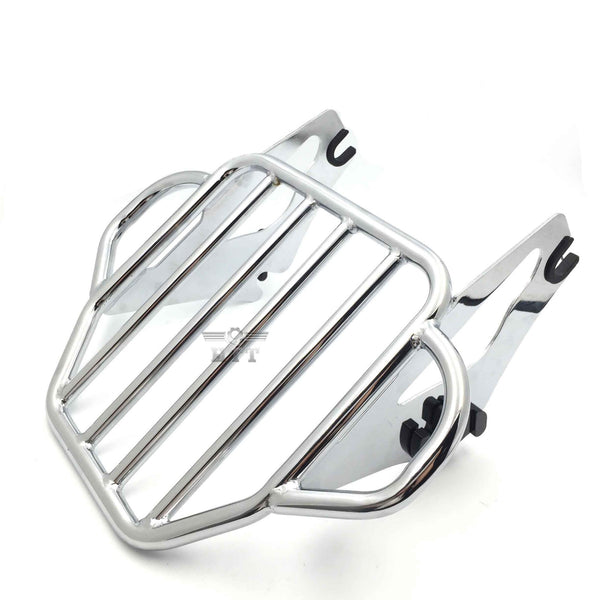 HTT Motorcycle Chrome King Detachables Two-Up Luggage Rack For 2009-2016 Touring Road King / Street Glide / Road Glide