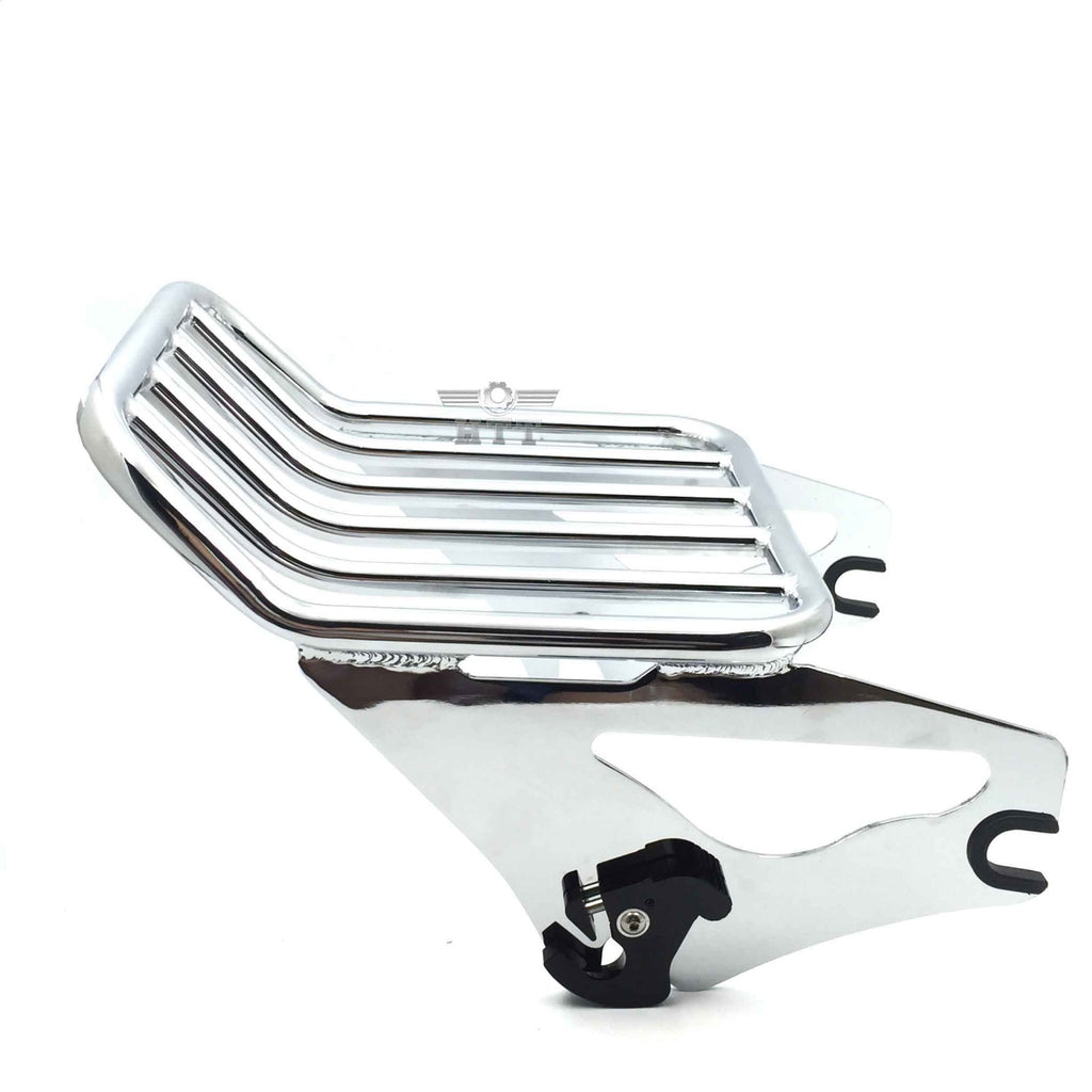 HTT Motorcycle Chrome H-D Detachables Two-Up Luggage Rack For 09-later Touring models (i.e Road King FLHR/ Road Glide FLTRX)