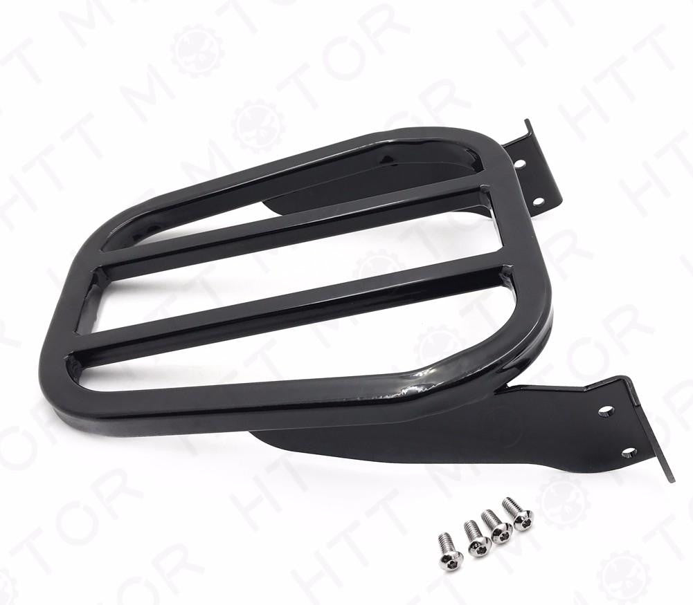 Black TAPERED LUGGAGE RACK For HARLEY DYNA 06-17 /SOFTAIL 84-05/ XL 04-17