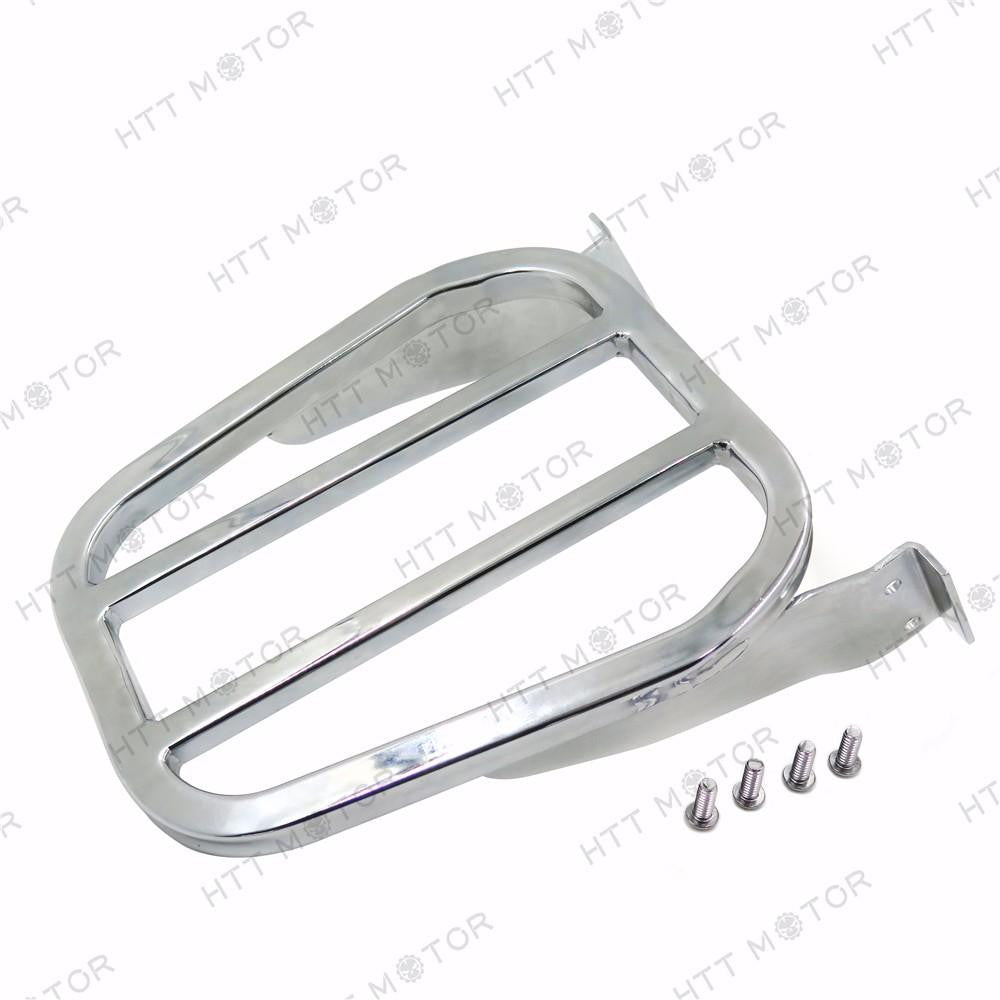 Chrome TAPERED LUGGAGE RACK For HARLEY DYNA 06-17 /SOFTAIL 84-05/ XL 04-17