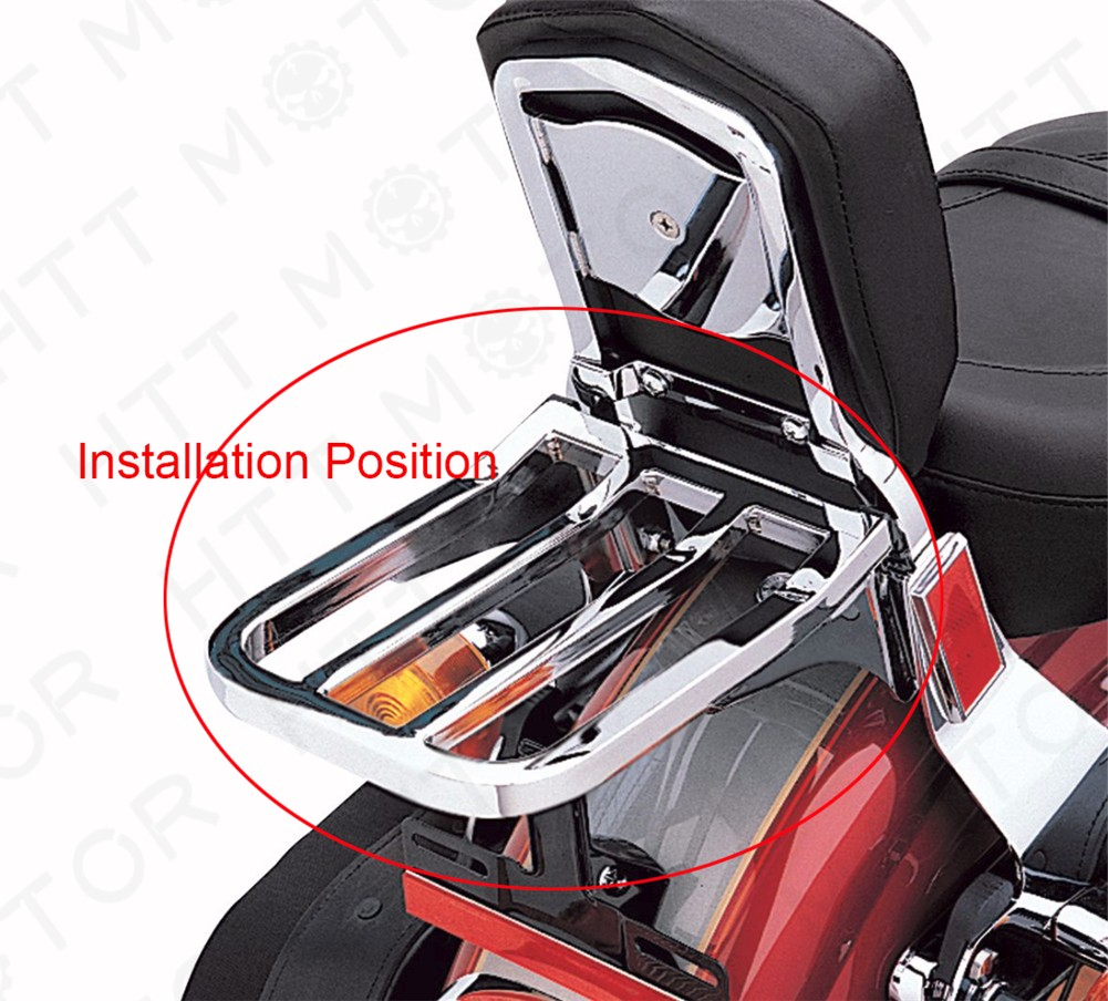 2-UP Black Sport Luggage Rack For Harley 04 & up XL models 02-05 Dyna