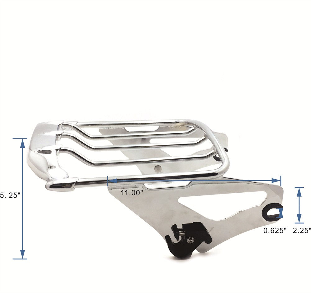 Motorcycle Chrome Detachables Luggage Rack For Harley 09-later Touring Road King / Road Glide/ Street Glide (Need Docking, Sold Seperate)
