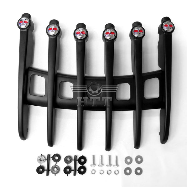 HTT Motorcycle Black Stealth Tour-Pak Luggage Rack Rails For 1997-2016 Harley Davidson Touring (Road King /Electra Glide/ Road Glide)