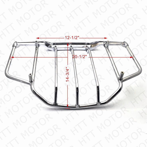 Air Wing Tour Pak Luggage Rack Rail Chrome For Harley Touring FLHT FLHX FLHR FLTR