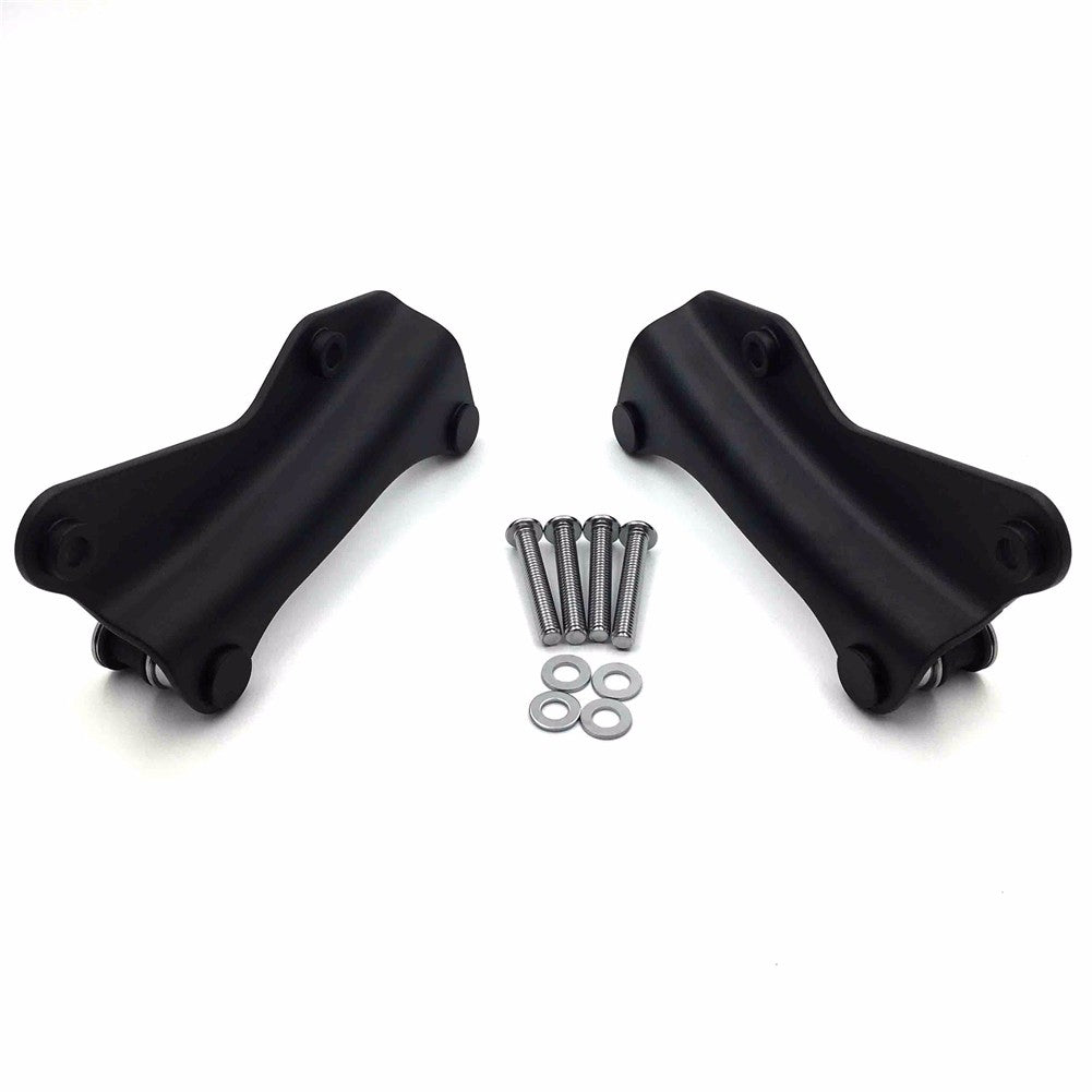 HTT- Matte Black Steel Rear Luggage Rack 4-point Docking Hardware Kit For 2014-2016 Harley Davidson Touring Road King FLHR Street Glide FLHX Road Glide FLTRX