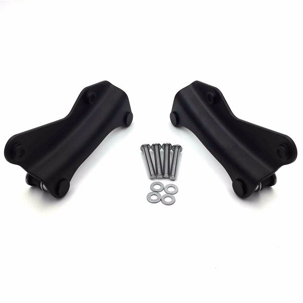 HTT- Matte Black Steel Rear Luggage Rack 4-point Docking Hardware Kit For 2014-2016 Harley Davidson Touring Road King FLHR Street Glide FLHX Road Glide FLTRX