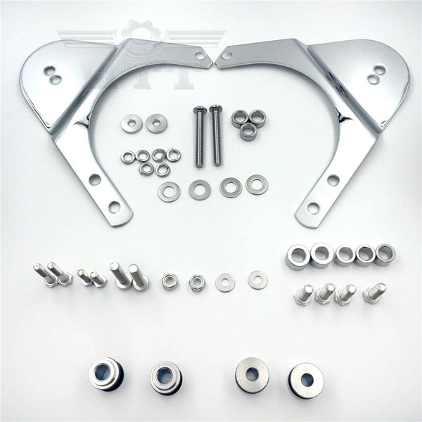 HTT Rear Docking Hardware Kit For 1997-2008 Harley Davidson Touring Road King Road Glide Electra Glide Standard Street Glide(except FLHTCUI and '07-'08 FLHRSE) - Chrome