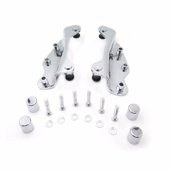 4-point Docking Hardware Kit w/ cover For Harley Touring 09-13 FLHR FLHT Chrome