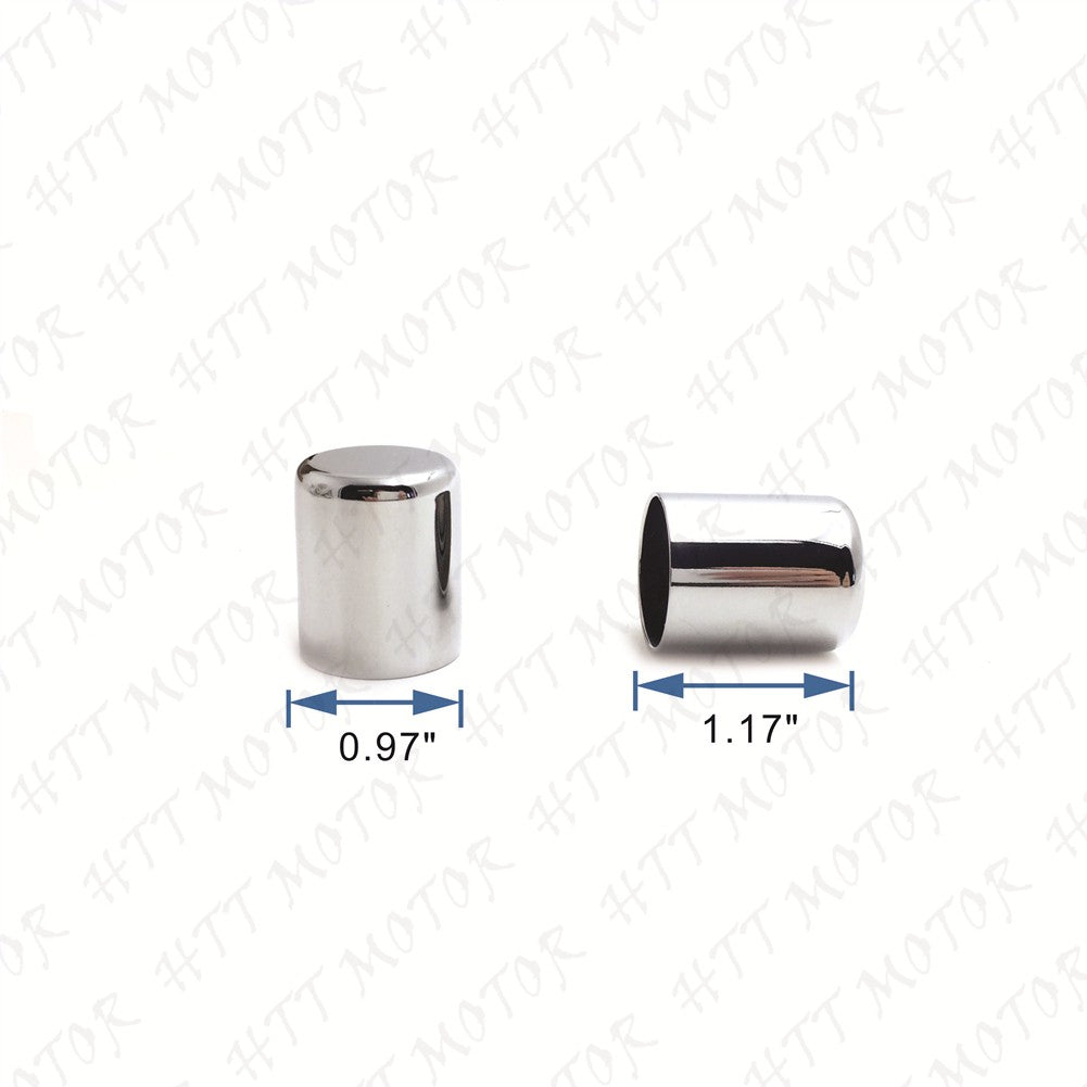 Pair Docking Hardware Point Cover For Harley Touring Sportster Softail Dyna Chrome