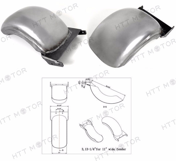 HTTMT- NEW REAR CUSTOM FENDER 240/250/260 WIDE STRUTLESS HEAVY DUTY FITS HARLEY SOFTAIL
