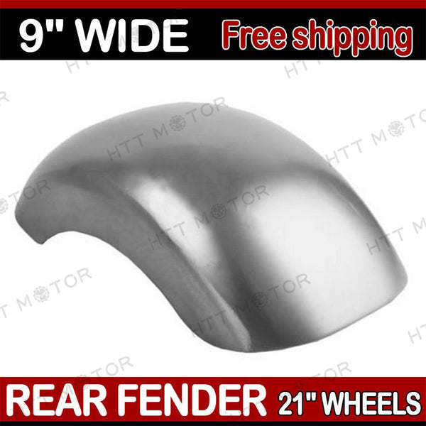 US 9" Wide Chrome Custom Rear Fender For Harley-Davidson Softail Choppers Bobber