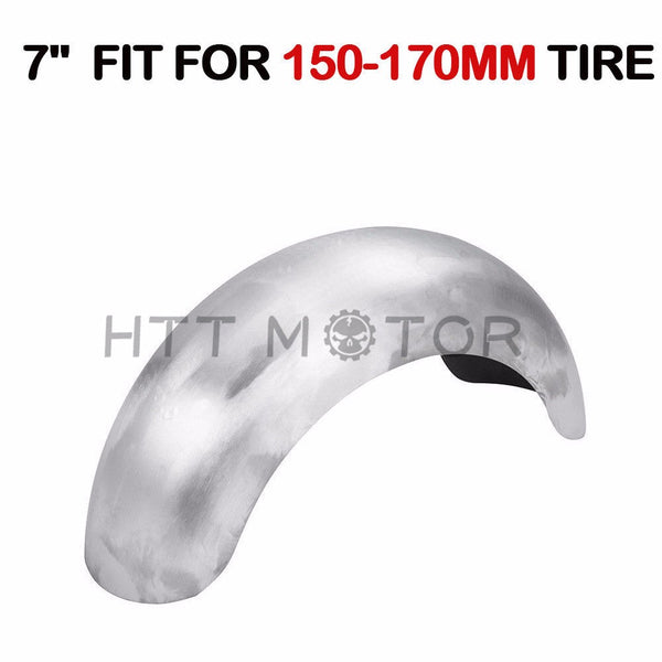 HTTMT- Custom 7" Wide Rear Fender For Harley Davidson 130 Tire Unpainted Mudguard