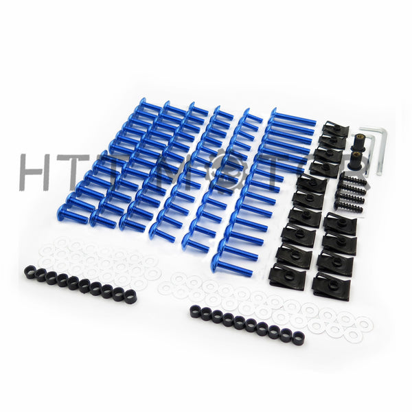 HTTMT Complete Fairing Bolts Screws Fasteners Kit For Yamaha Yzf R1 R6 F6R Fz1 Fz8 Blue