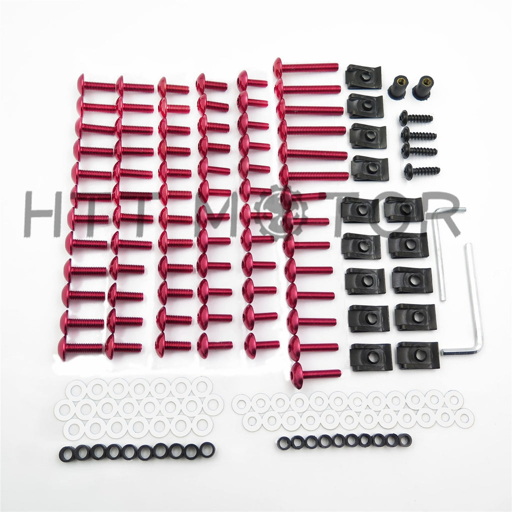 HTTMT Complete Fairing Bolts Screws Fasteners Kit For Yamaha Yzf R1 R6 F6R Fz1 Fz8 Red
