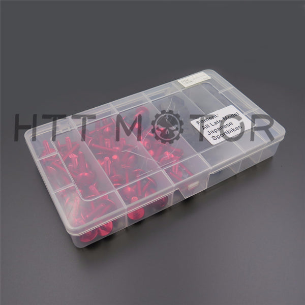HTTMT Complete Fairing Bolts Screws Fasteners Kit For Suzuki Gsxr 600 750 1000 Red