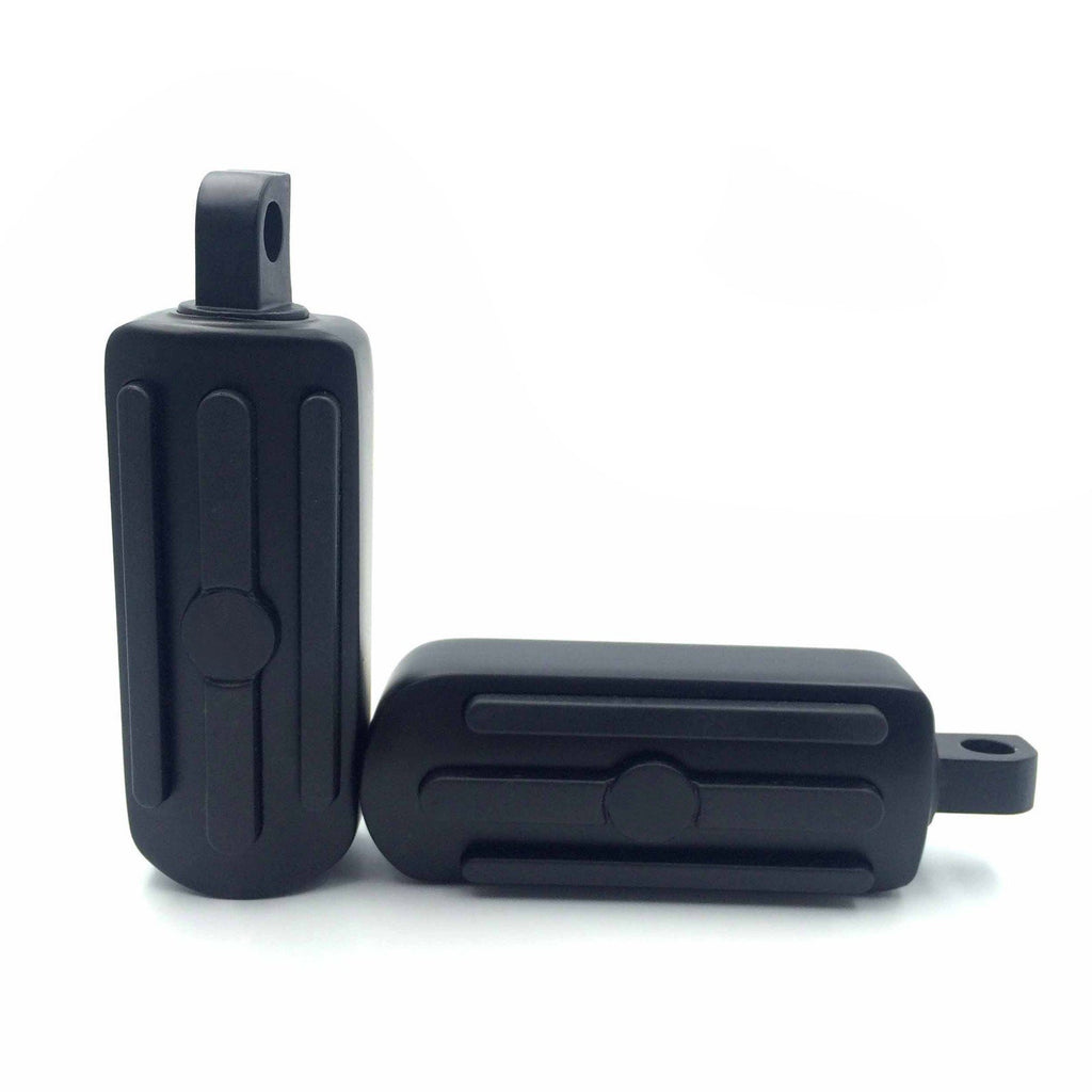 HTT Black Skull Footpegs Footrest For Harley Davidson 1984-2016 models in passenger and highway peg positions (Road King/Roadster/Ultra Limited)
