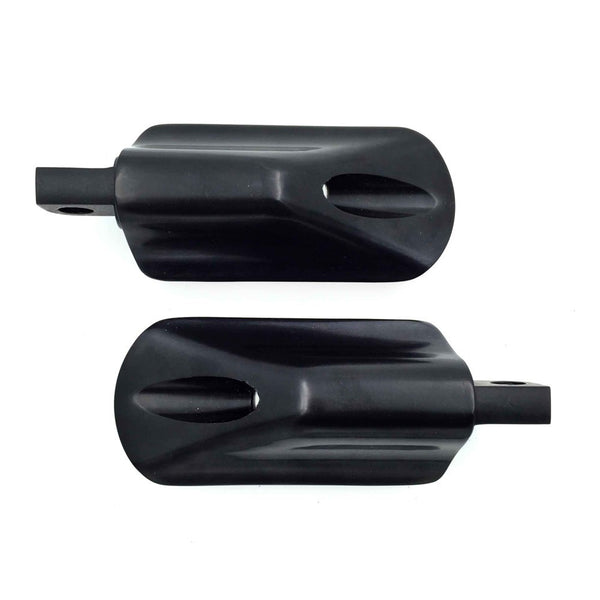 HTT- Style 106- Black Motorcycle Footpeg Foot Pegs Footrest For 1984-2017 All Harley-Davidson (CVO Limited/ Freewheeler/ Tri Glide Ultra)