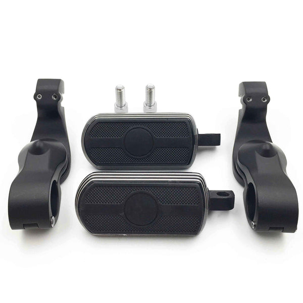 Black 2.5" Short Foot Peg Kit 1.25" Engine Guard For Suzuki BOULEVARD M50Z C90