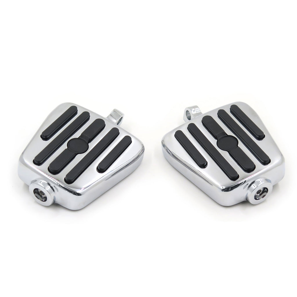 HTTMT- Skull Foot Pegs footrest For '84-'16 Harley w/ foot peg support Chrome