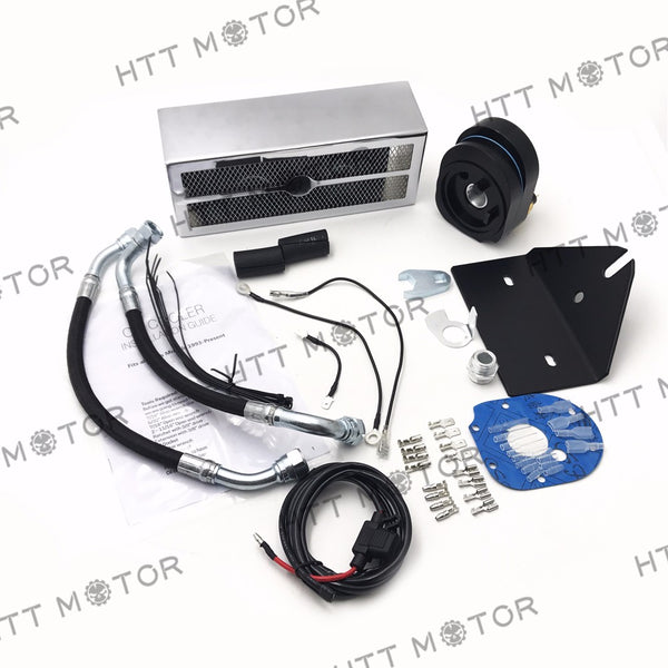 HTTMT- Reefer Oil Cooler Cooling System Mounting Bracket For Harley Dyna Models 93-07
