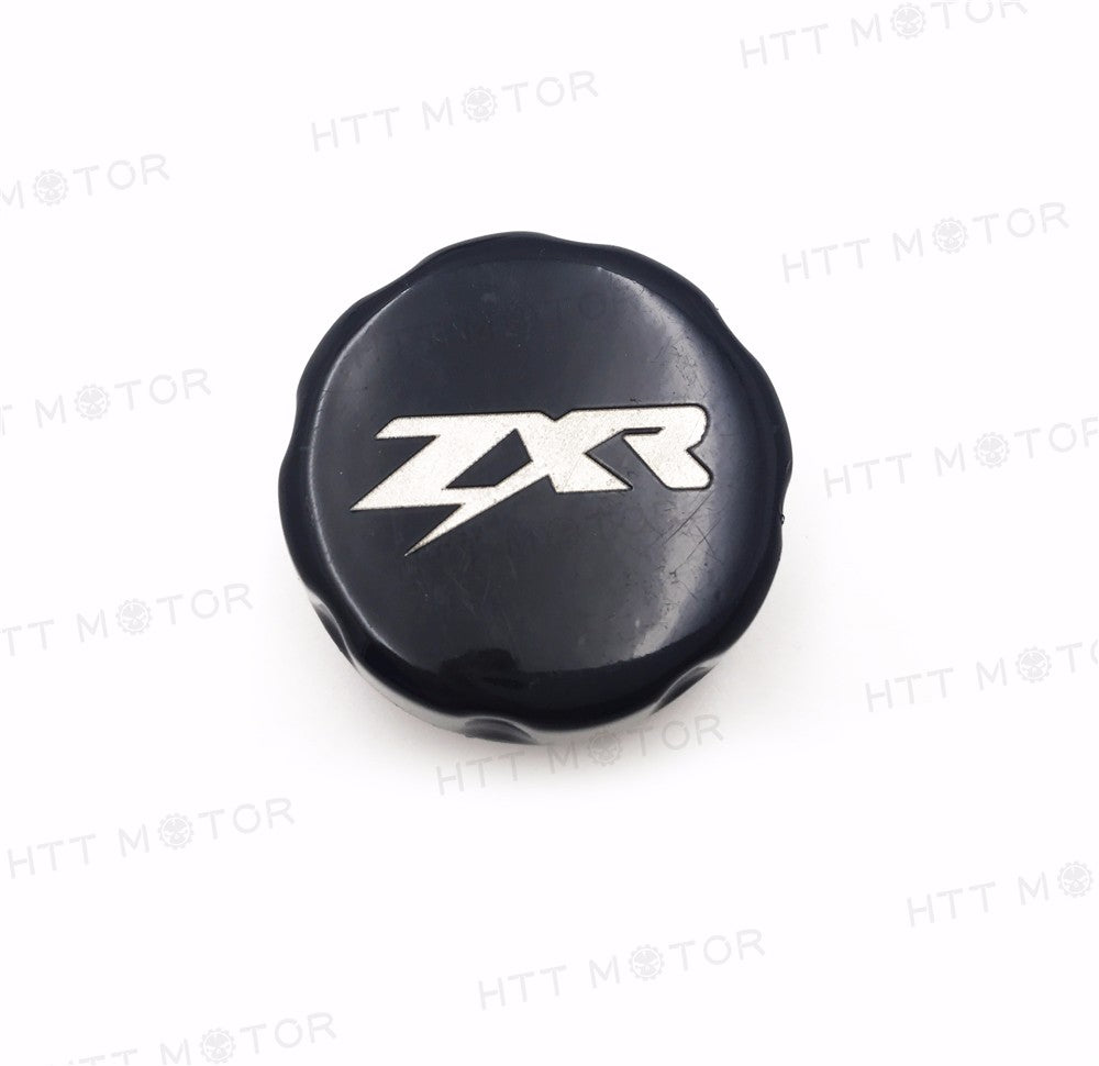 HTTMT- Black Brake Fluid Reservoir Cap Cover For Kawasaki ZX10R 04-08/ZX12R 00-05