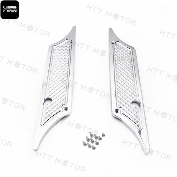 For 1993-2013 Harley STREET GLIDE Chrome Billet Saddle Bag Latch Covers