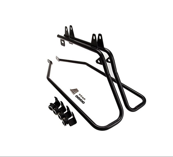 HTT Black Saddlebag Support Conversion Bracket kit For Harley Heritage Softail 1984-2013