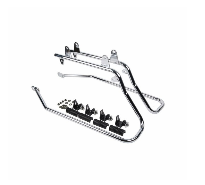 HTT Chrome Saddlebag Support Conversion Bracket kit For Harley Heritage Softail 1984-2013