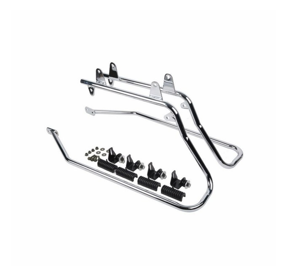 HTT Chrome Saddlebag Support Conversion Bracket kit For Harley Heritage Softail 1984-2013