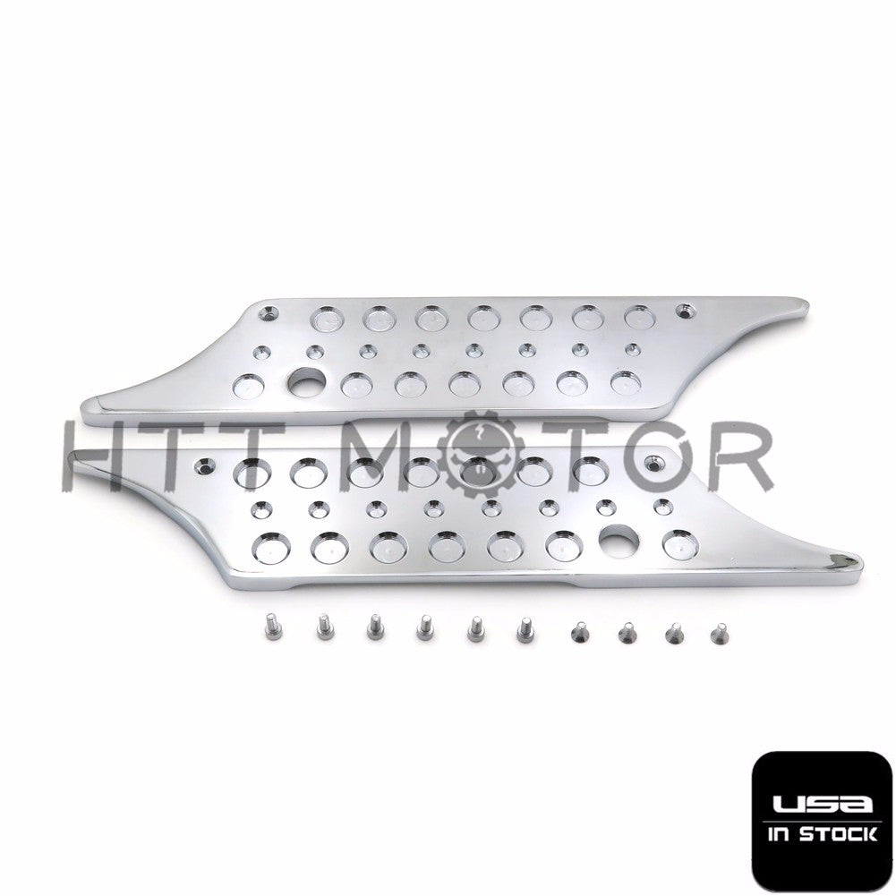 HTTMT- Chrome CNC Billet Hard Bag Latch Cover For Harley Touring 93-13 bubble