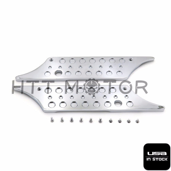 HTTMT- Chrome CNC Billet Hard Bag Latch Cover For Harley Touring 93-13 bubble