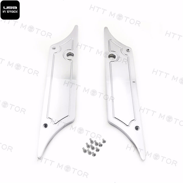 Billet Saddlebag Latch Covers for Harley Davidson Touring Models 93-13 Chrome