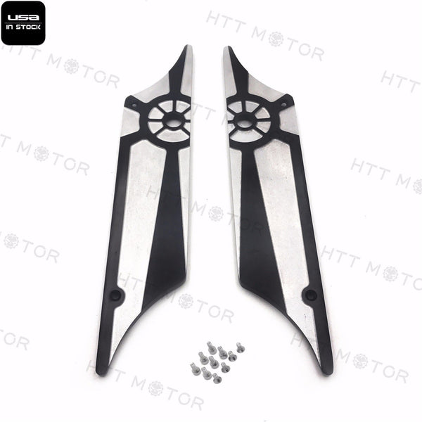 CNC Hard Billet Aluminum Saddlebag Latch Cover Wheel For Harley Touring 93-13