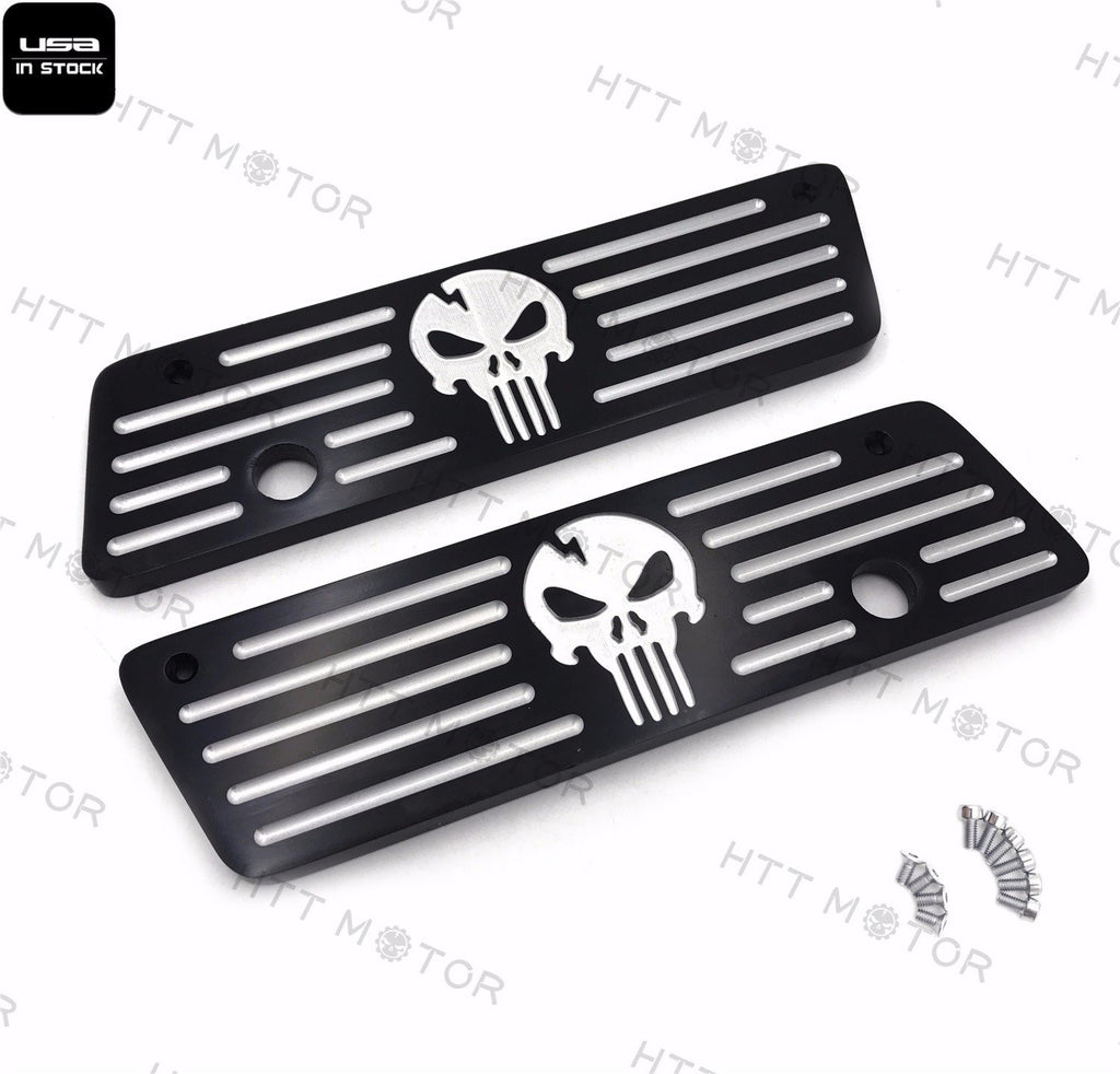 Black Aluminum CNC Hard Saddlebag Latch Cover For Harley 1993-2013 Touring FLHT
