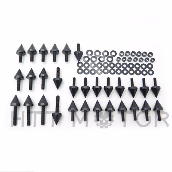 HTTMT Black Motorcycle Spike Fairing Bolts For 2001 2002 2003 Suzuki Gsx-R Gsxr 600