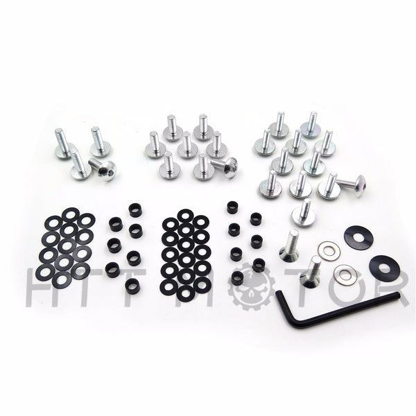 HTTMT Silver Motorcycle Normal Fairing Bolts For 2003 2004 Suzuki Gsxr1000 Gsx-R 1000