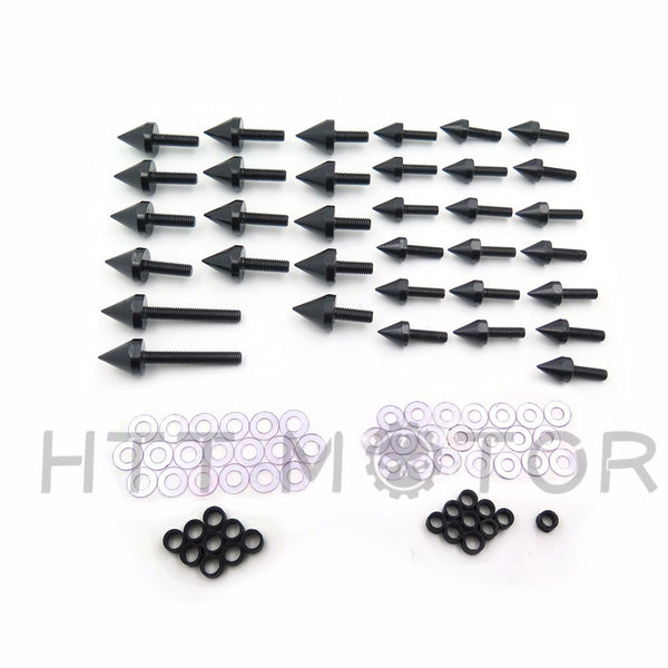 HTTMT Black Spike Fairing Bolts Kit For 1999-2007 Suzuki Hayabusa GSX1300R GSX-R 1300