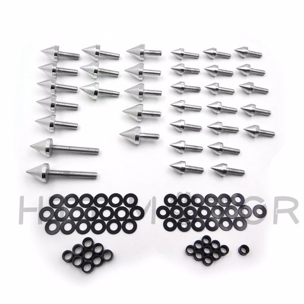 HTTMT Aluminum Fairing Bolt Kit Body For 1999-2007 Suzuki Hayabusa GSXR 1300 Silver