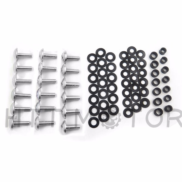 HTTMT Silver Motorcycle Normal Fairing Bolts For 2004 2005 Kawasaki Ninja Zx10 Zx10R