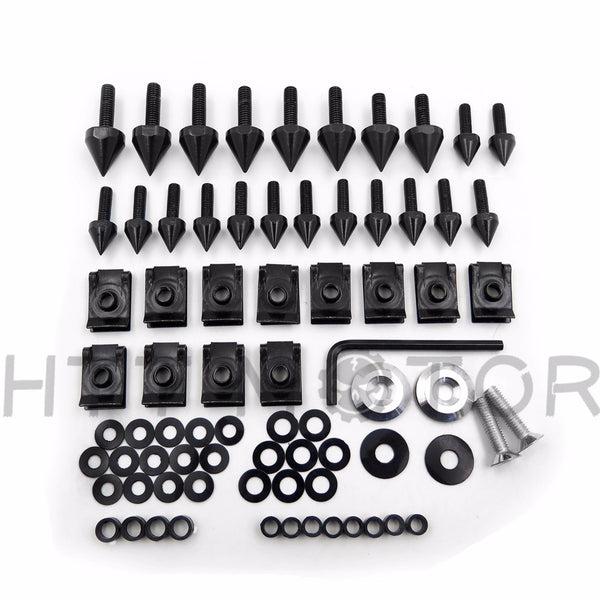 HTTMT Black Spike Fairing Bolts Kit For 1998-2002 Kawasaki Ninja Zx6 Zx6R Zx9R