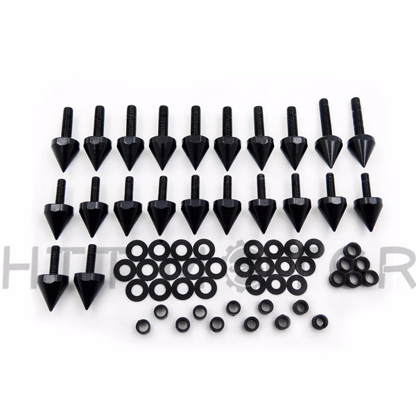 HTTMT Black Spike Fairing Bolts Kit For 2003-2006 Kawasaki Ninja Zx6R Zx 636 Zx6Rr