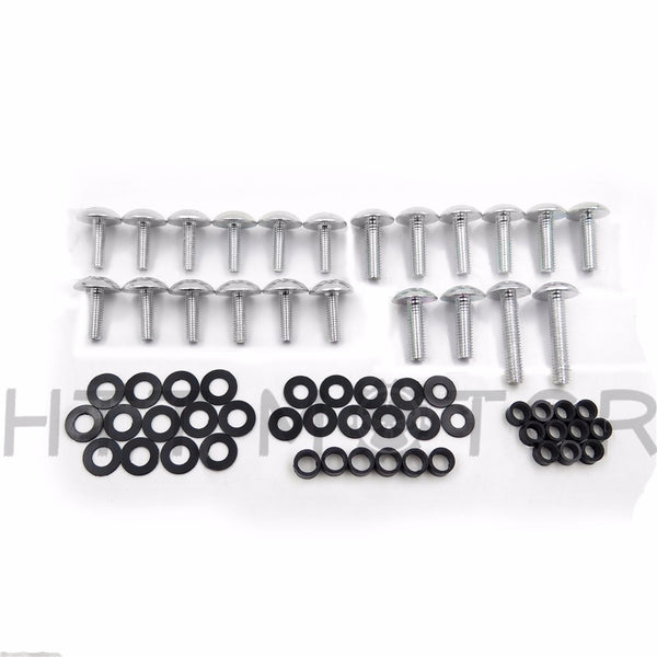 HTTMT Silver Normal Fairing Bolts Kit For 2003-2006 Kawasaki Ninja Zx6R Zx 636 Zx6Rr