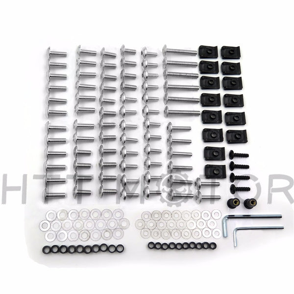 HTTMT Complete Fairing Bolts Kits For Honda CBR 600 F4i CB250R CB1000R CB1100 silver