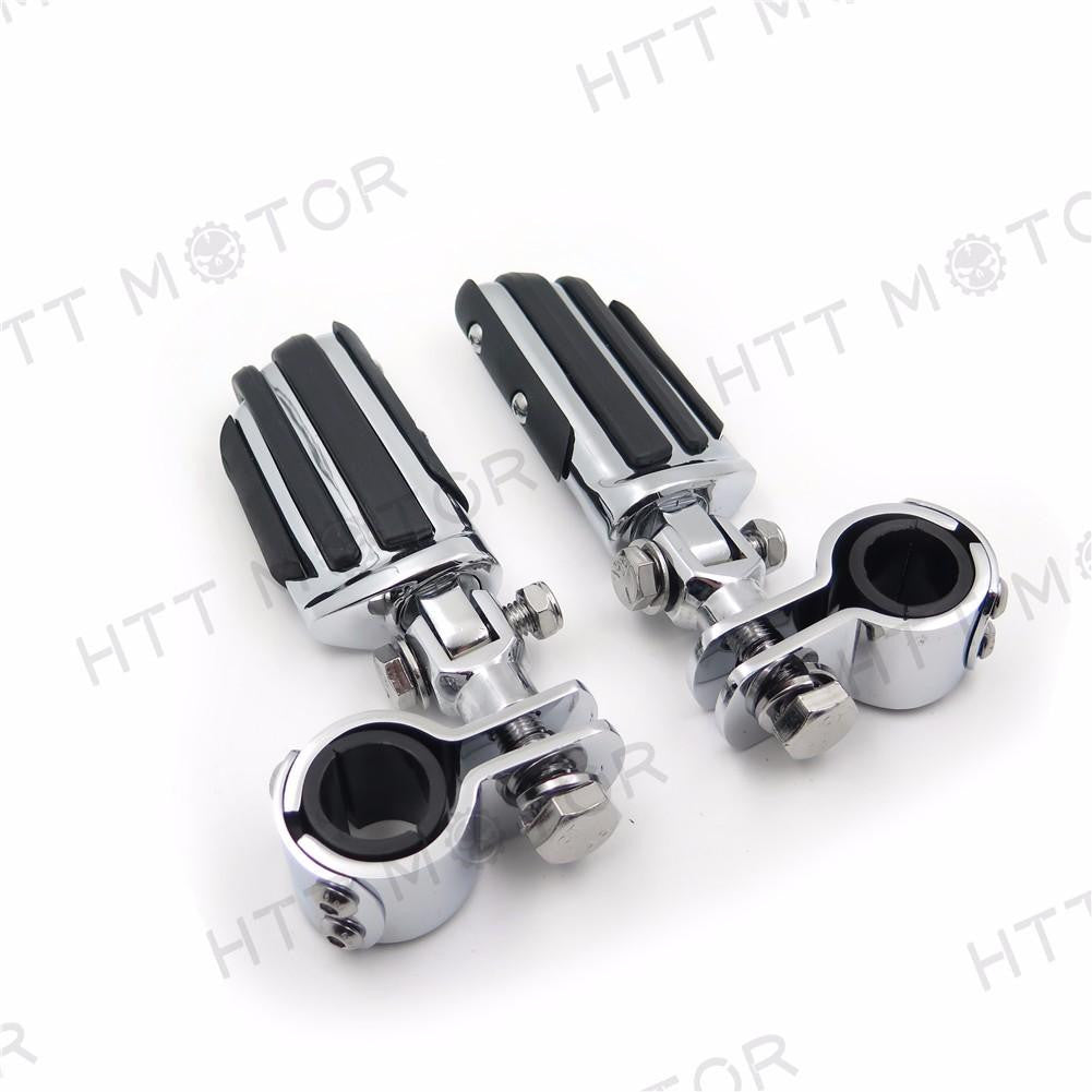 Highway Radical Flame Foot Pegs Clamps 1" 1 1/4" For Harley Sportster 883 1340