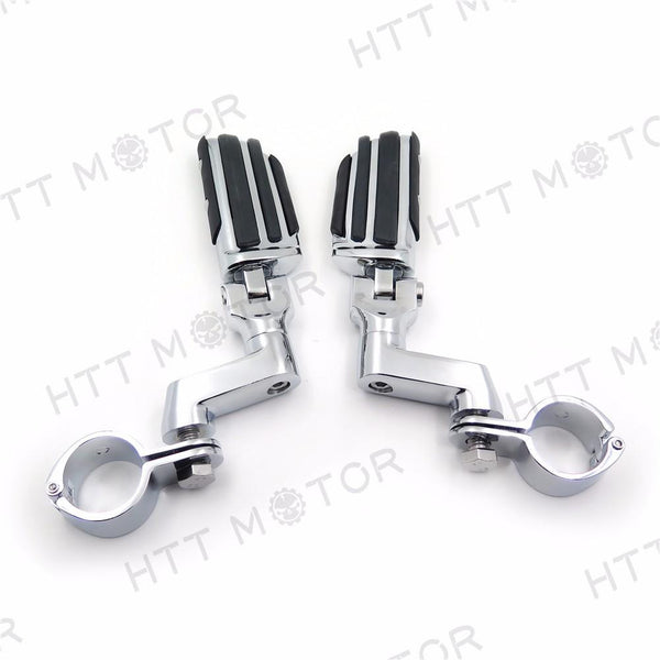 Highway Radical Flame Foot Pegs Clamps 1.5" For Harley Sportster 883 1340 XL1200